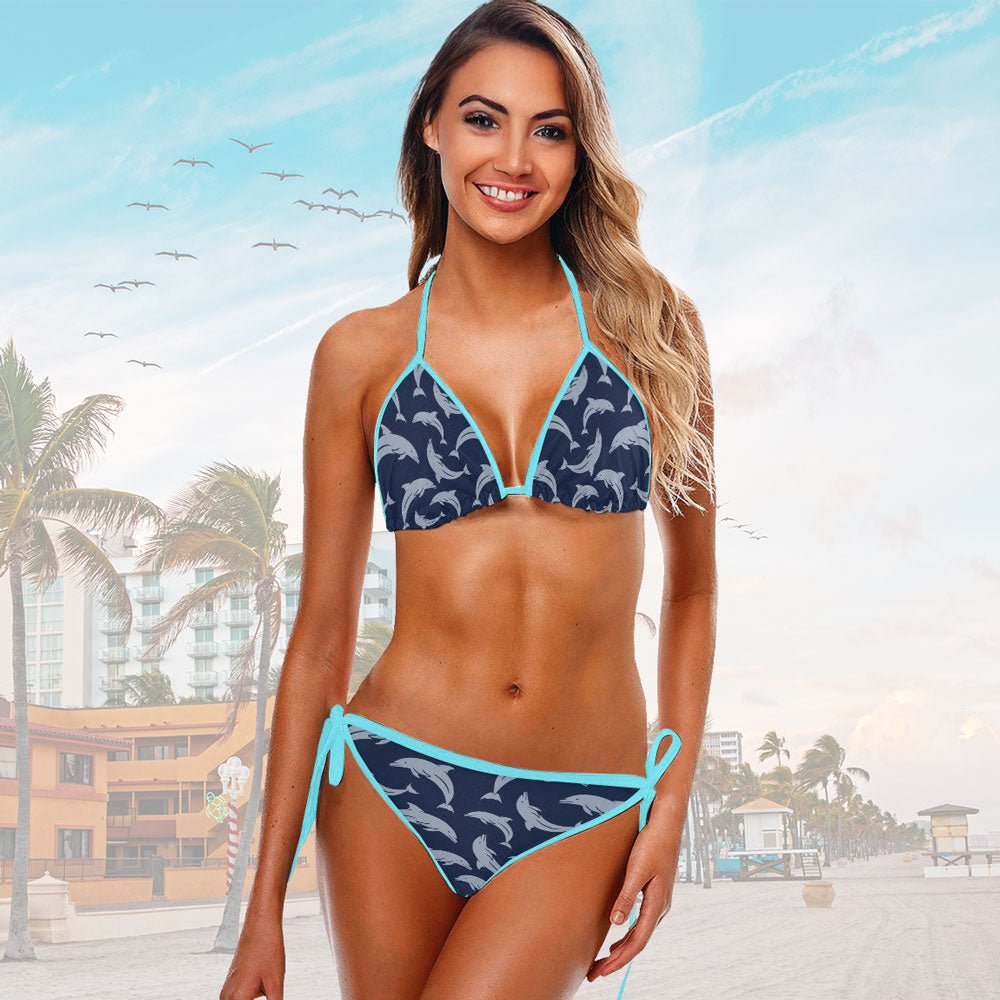 Dolphins String Bikini | Miami-Inspired Swimwear