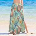 ParrotHead-Patterns Women's Long Knot Side Cover Up