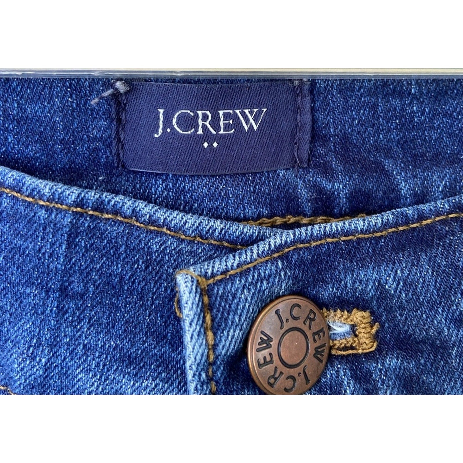 J. Crew Womens Medium Size 26 Jorts Factory Whiskered Denim Blue Jean Shorts